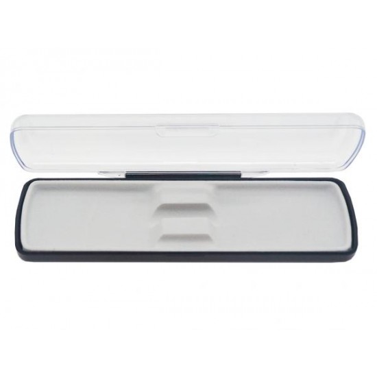 Футляр для ручки Pencase Uno, пластик, прозрачный/черный