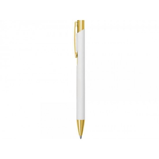 Ручка шариковая, Legend Soft Touch Mirror Gold, белая/золотистая