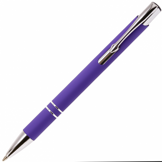 Ручка шариковая, COSMO HEAVY Soft Touch, металлическая, фиолетовая Ручка шариковая, COSMO HEAVY Soft Touch, металлическая, фиолетовая