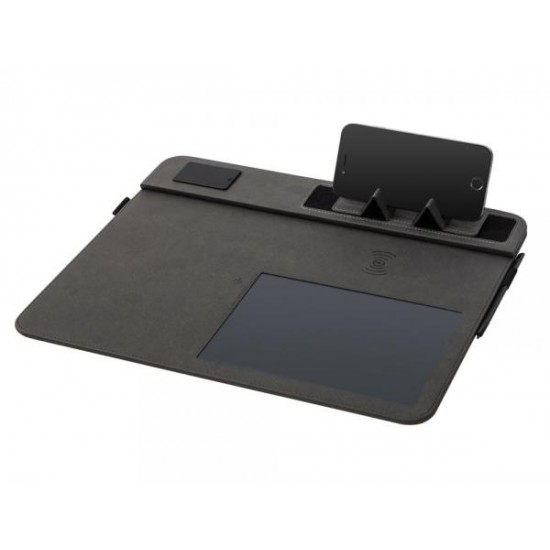 Многофункциональный коврик для мыши Multi Pad с беспроводной зарядкой и LCD экраном, 10 Вт, серый Многофункциональный коврик для мыши Multi Pad с беспроводной зарядкой и LCD экраном, 10 Вт, серый