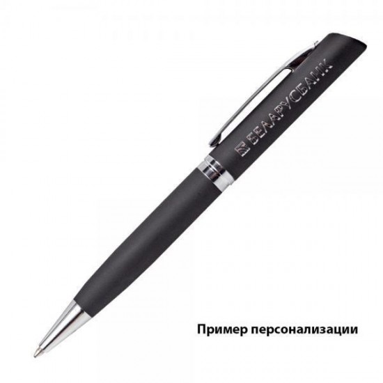 Ручка шариковая Сerutti софт тач металлическая, черная/серебристая Ручка шариковая Сerutti софт тач металлическая, черная/серебристая