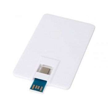 Duo Slim USB-накопитель емкостью 64ГБ и разъемами Type-C и USB-A 3.0, белый