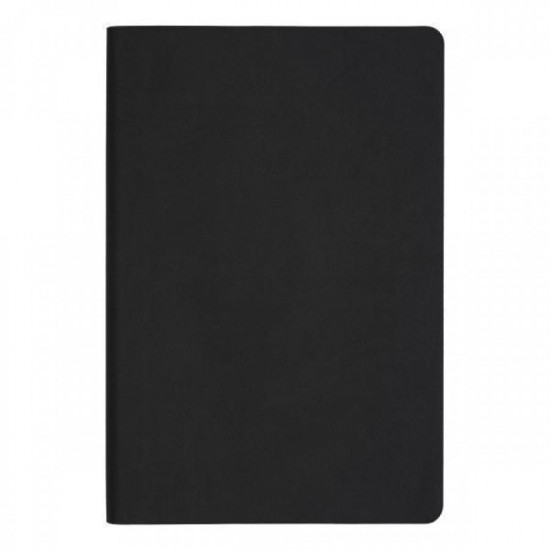 Ежедневник Flexy Latte Soft Touch Black Edition Color Print Sample А5, черный/оранжевый, недатированный, в гибкой обложке