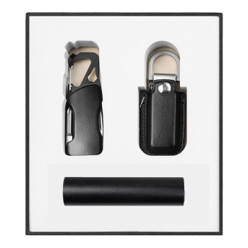 Набор подарочный Solution Superior Trio (флешка 32GB Palermo, фонарик Tools Spot, брелок-карабин Tools Module)