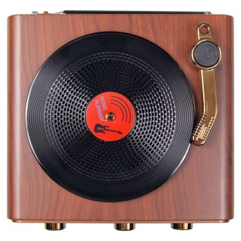 Ретро радио в стиле радиолы, Heritage Nostalgia, диапазон частот  AM FM SW, с USB порт,  Bluetooth, цвет коричневый