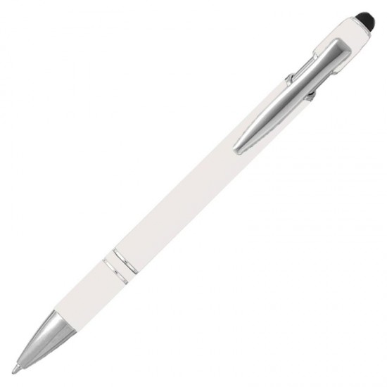 Ручка шариковая, Star Soft Touch Shiny Silver Requis, белая