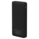 Внешний аккумулятор (powerbank) «WeCharge Velvet», 10 000 mAH, 5V -2A , c цифровым дисплеем для контроля заряда, черный