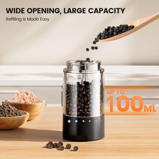 Мельница для специй электрическая Verto Grinder, на аккумуляторе, type-c, черная