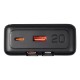 Внешний аккумулятор (powerbank) «Stream 20», 20 000 mAH, с двумя зарядными шнурами,  22,5W (Ватт)  super fast charge, Power Delivery (PD) 25.5W (dfnn), c цифровым дисплеем для контроля заряда, черный
