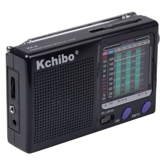 Портативное карманное радио 9 FM/MW/Sw1-7 (TV2-5CH), Heritage Old Wave, цвет черный