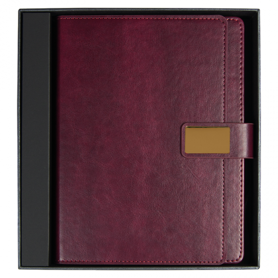 Ежедневник Alfa Brandy Business Edition B5 бордовый, в подарочной коробке