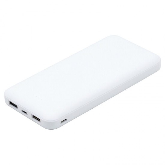 Внешний аккумулятор (powerbank) «Amper», 10 000 mAH, 5V 2.0 A, белый