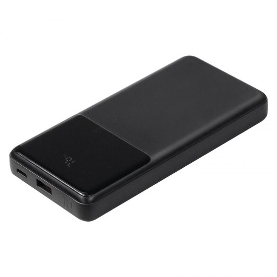 Внешний аккумулятор (powerbank)  «Stream 10»,  10 000 mAH, с двумя зарядными шнурами,  22,5W (Ватт)  super fast charge, Power Delivery (PD) 25.5W (dfnn),  c цифровым дисплеем для контроля заряда, черный