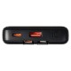 Внешний аккумулятор (powerbank)  «Stream 10»,  10 000 mAH, с двумя зарядными шнурами,  22,5W (Ватт)  super fast charge, Power Delivery (PD) 25.5W (dfnn),  c цифровым дисплеем для контроля заряда, черный