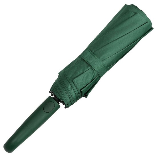 Зонт складной автоматический Forest Marseilles Bicolor с ручкой-карабином, диаметр 105 см, радиус 23 дюйма, 10 панелей, с UV защитой, зеленый