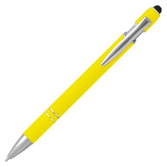 Ручка шариковая, Star Soft Touch Shiny Silver Requis, желтая