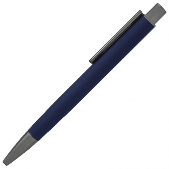 Ручка шариковая, Lotte Soft Touch Gun Metall Requis, темно-синяя