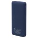 Внешний аккумулятор (powerbank) «WeCharge Velvet», 10 000 mAH, 5V -2A , c цифровым дисплеем для контроля заряда, темно-синий