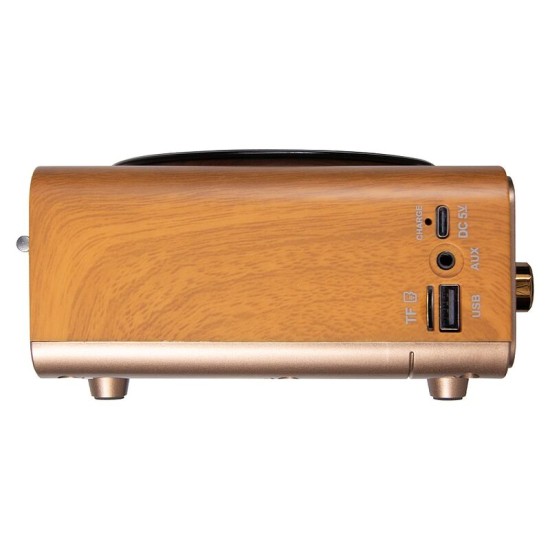 Ретро радио в стиле радиолы, Heritage Nostalgia, диапазон частот  AM FM SW, с USB порт,  Bluetooth, цвет светло-коричневый