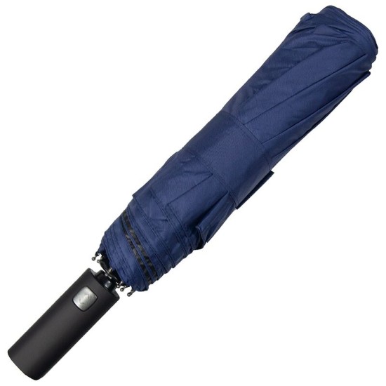 Зонт складной автоматический Forest November Bicolor, диаметр 122,5 см, радиус 27 дюймов, 8 панелей, с UV защитой, темно-синий