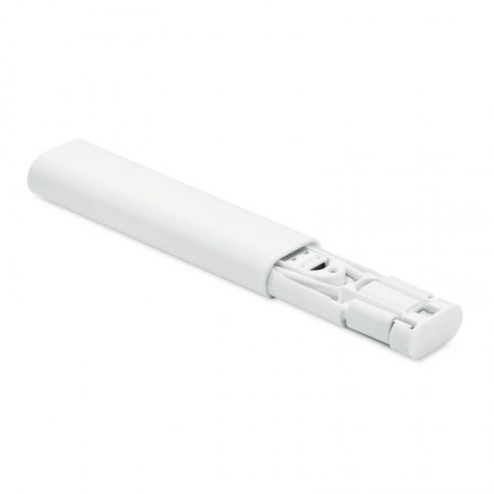 Кабель зарядный выдвижной USB Solid Line  60W 3-в-1 на Lightning, Micro-USB, Type-C «U50» 2,4 A, Quick Charge в пластиковом футляре, белый