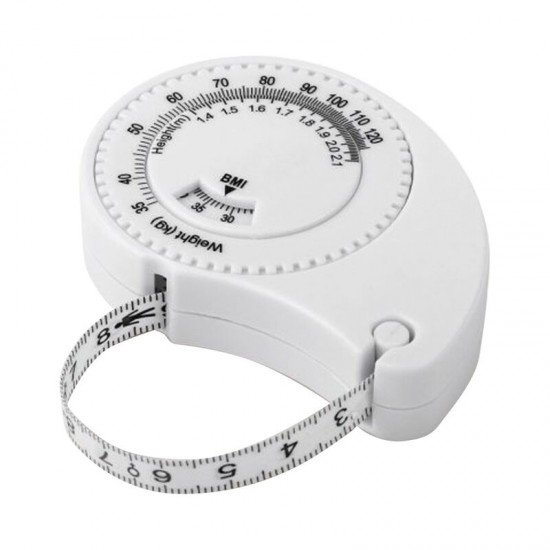 Рулетка Tools Weight, 1,5 метра, белая, пластиковая, с мягкой лентой