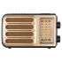 Ретро радио Heritage Melody,  Bluetooth, AM/FM/SW, LED-подсветкой, USB, TF и MP3-плеером, цвет светло-коричневый