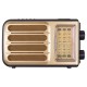 Ретро радио Heritage Melody,  Bluetooth, AM/FM/SW, LED-подсветкой, USB, TF и MP3-плеером, цвет светло-коричневый