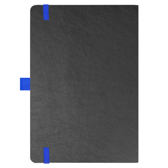 Блокнот Flexy Forest Urban Soft leather  А5, недатированный, с резинкой и петлей для ручки, в гибкой обложке, черно-синий