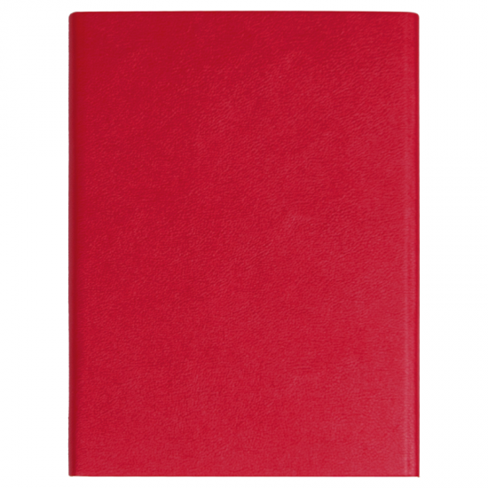 Ежедневник Alfa Bird Petrus A5, красный с неокрашенным срезом, недатированный, в твердой обложке с металлическим элементом
