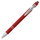 Ручка шариковая, Star Soft Touch Shiny Silver Requis, красная