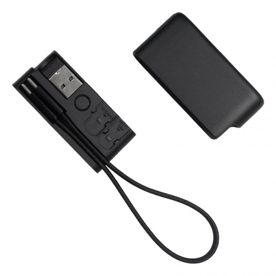 Кабель зарядный выдвижной USB Ultra Link  60W 3-в-1 на Lightning, Micro-USB, Type-C «U50» 2,4 A, Quick Charge в пластиковом футляре, черный