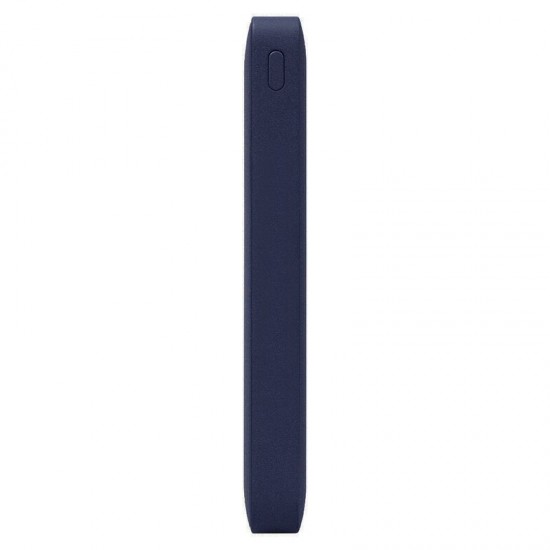 Внешний аккумулятор (powerbank) «WeCharge Velvet», 10 000 mAH, 5V -2A , c цифровым дисплеем для контроля заряда, темно-синий