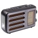 Ретро радио Heritage Melody,  Bluetooth, AM/FM/SW, LED-подсветкой, USB, TF и MP3-плеером, цвет серебристый