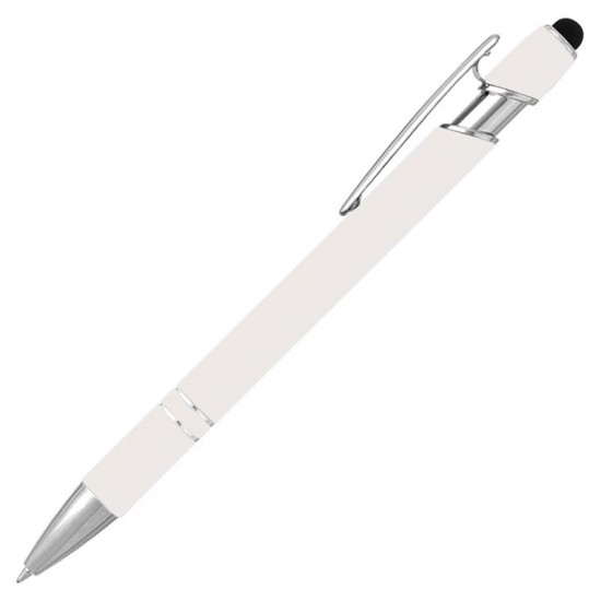 Ручка шариковая, Star Soft Touch Shiny Silver Requis, белая