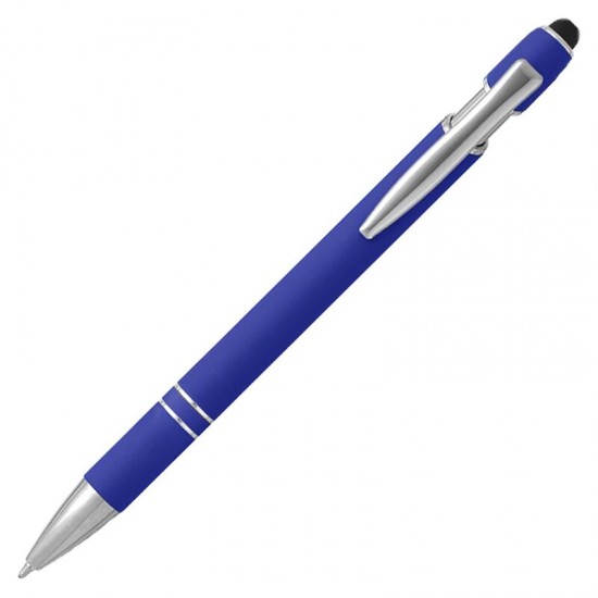 Ручка шариковая, Star Soft Touch Shiny Silver Requis, синяя