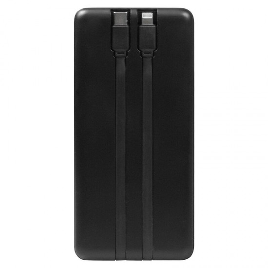 Внешний аккумулятор (powerbank) «Stream 20», 20 000 mAH, с двумя зарядными шнурами,  22,5W (Ватт)  super fast charge, Power Delivery (PD) 25.5W (dfnn), c цифровым дисплеем для контроля заряда, черный