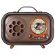 Ретро радио в стиле радиолы, диапазон частот  AM FM SW, USB, Bluetooth, Heritage Memories, со светодиодной подсветкой, цвет коричневый