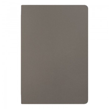 Ежедневник Flexy Velours de Soie Color А5, темно-серый с фольгированным черным срезом, недатированный, в гибкой обложке