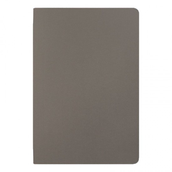 Ежедневник Flexy Velours de Soie Color А5, темно-серый с фольгированным черным срезом, недатированный, в гибкой обложке