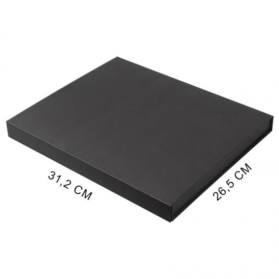 Коробка подарочная Solution Prestige Yota Fabrique, размер 31,1*26,3*3,7 см,  с магнитным клапаном, под индивидуальную вырубку,  с черным ложементом, черная