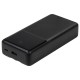 Внешний аккумулятор (powerbank) «Stream 20», 20 000 mAH, с двумя зарядными шнурами,  22,5W (Ватт)  super fast charge, Power Delivery (PD) 25.5W (dfnn), c цифровым дисплеем для контроля заряда, черный