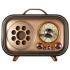 Ретро радио в стиле радиолы, диапазон частот  AM FM SW, USB, Bluetooth, Heritage Memories, со светодиодной подсветкой, цвет светло-коричневый