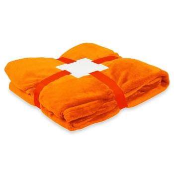 Плед мягкий флисовый Super Soft  Comfort Travel, 125*170 см, оранжевый