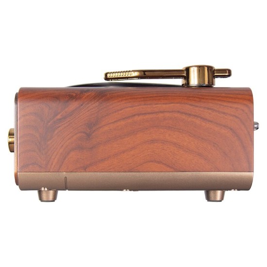Ретро радио в стиле радиолы, Heritage Nostalgia, диапазон частот  AM FM SW, с USB порт,  Bluetooth, цвет коричневый
