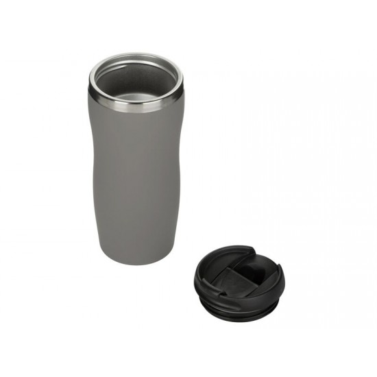 Термокружка Double wall mug C1, soft touch, 350 мл, серый