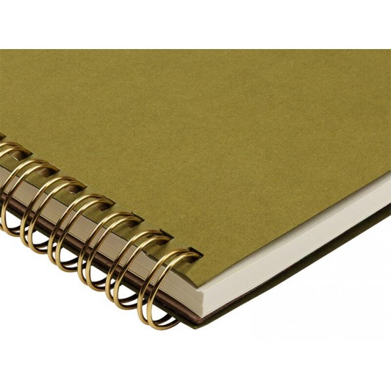 Бизнес тетрадь на гребне А5 Pragmatic, 60 листов в клетку, зеленый хаки