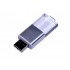 USB-флешка промо на 16 Гб прямоугольной формы, выдвижной механизм, белый