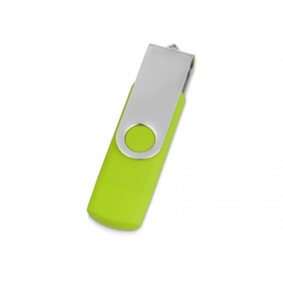 USB/micro USB-флешка 2.0 на 16 Гб Квебек OTG, зеленое яблоко