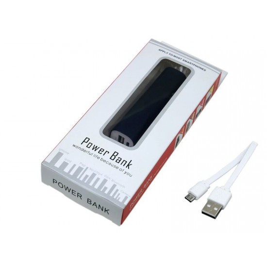 PB030 Универсальное зарядное устройство power bank  прямоугольной формы. 2200MAH. Черный